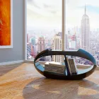 Scaun de proiectare cu bibliotecă integrată Ellix realizată în Italia Viadurini