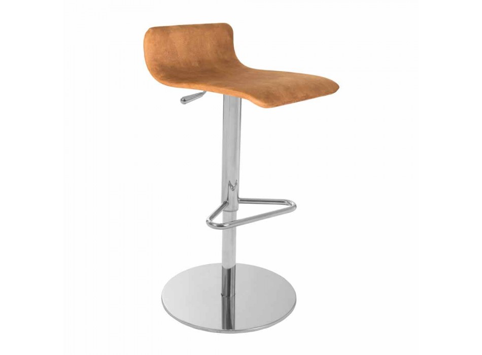 Scaun de design cu scaun reglabil și bază Inigo din crom Viadurini