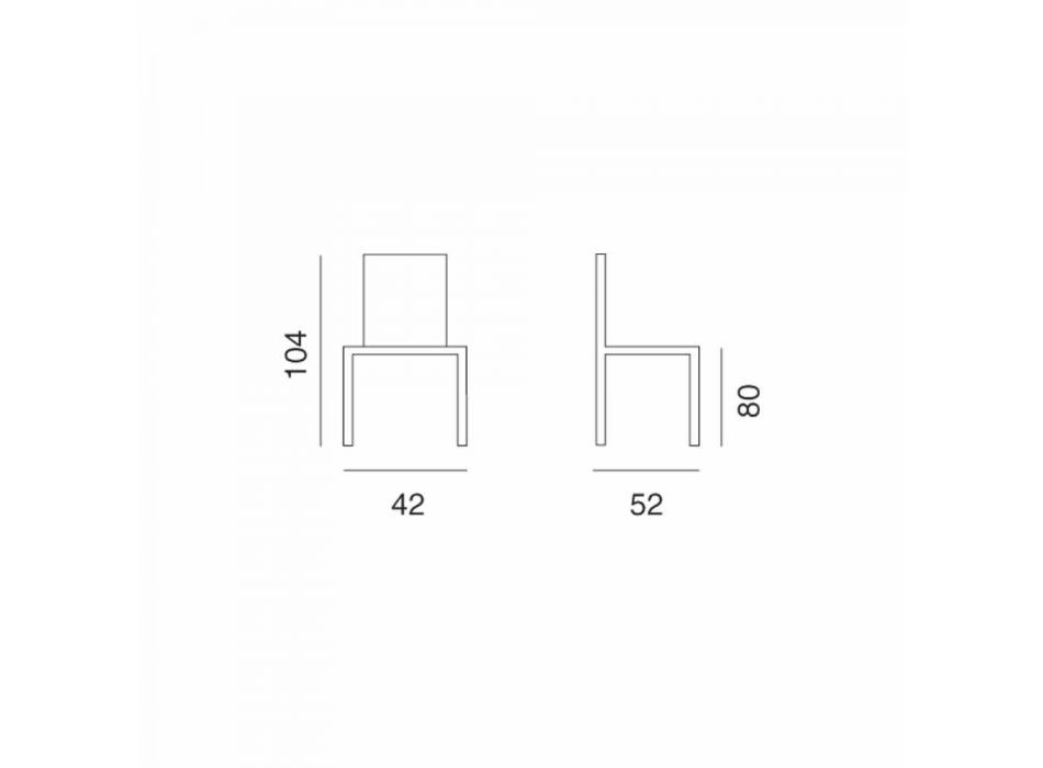 Scaun de design din piele ecologică pentru bucătărie sau sufragerie H 80 cm - Celine Viadurini