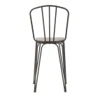 Scaun cu design modern in stil industrial din fier si lemn, 2 bucati - Erika Viadurini