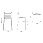 Scaun de lux din fag masiv cu scaun din material fabricat in Italia - Nora Viadurini