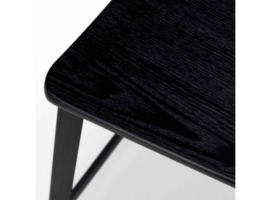 Design modern, scaun din lemn și metal, Elmas Viadurini