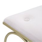 Scaun scăzut din fier de aur cu scaun acoperit cu țesătură - Dimentico Viadurini