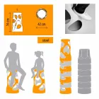 Scaun stivuibil pentru exterior sau interior, alb sau negru, 2 bucăți - Liberty de Myyour Viadurini