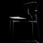 Taburet fix cu scaun și spătar din catifea Made in Italy - Cagliari Viadurini