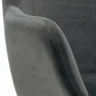 Taburet Fix cu Sezut Tapitat si Baza Otel Made in Italy - Arona Viadurini