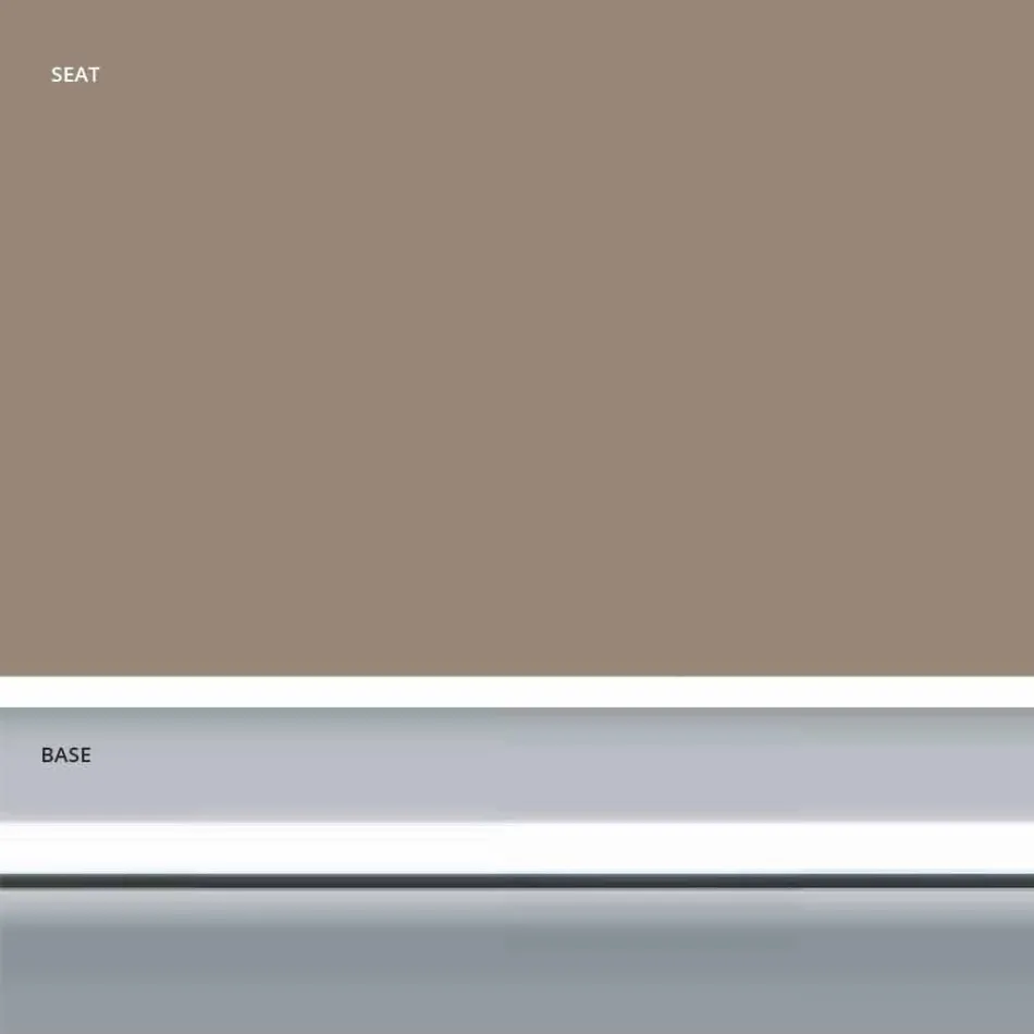 Scaun fix din piele ecologică, design modern H 65 cm- Alina Viadurini