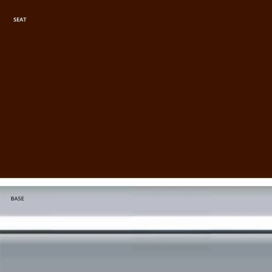 Scaun fix din piele ecologică, design modern H 65 cm- Alina Viadurini