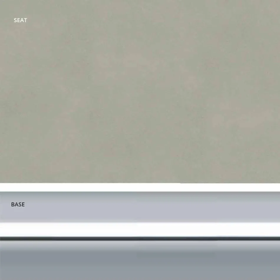 Scaun fix din piele ecologică, design modern H 65 cm- Alina Viadurini