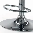 Taburet pivotant cu spatar in diferite dimensiuni Made in Italy - Parma Viadurini