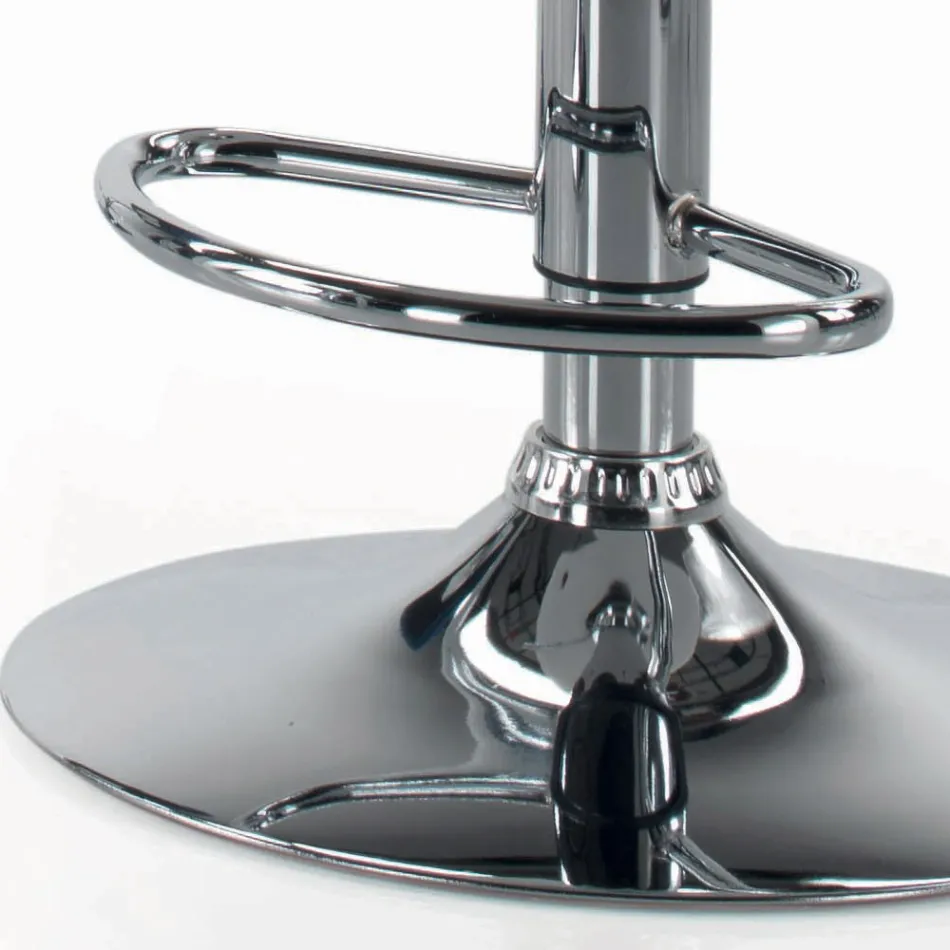 Taburet pivotant cu spatar in diferite dimensiuni Made in Italy - Parma Viadurini