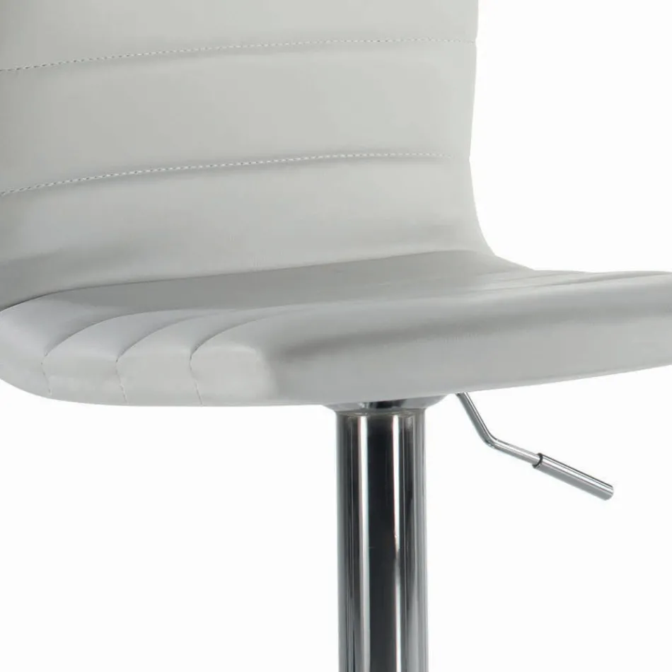 Taburet pivotant cu spatar in diferite dimensiuni Made in Italy - Parma Viadurini