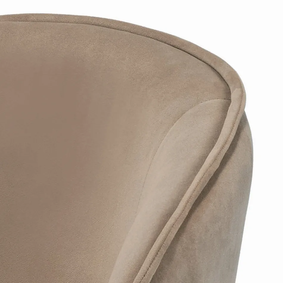 Taburet pivotant cu scaun din catifea si baza din otel Made in Italy - Adria Viadurini