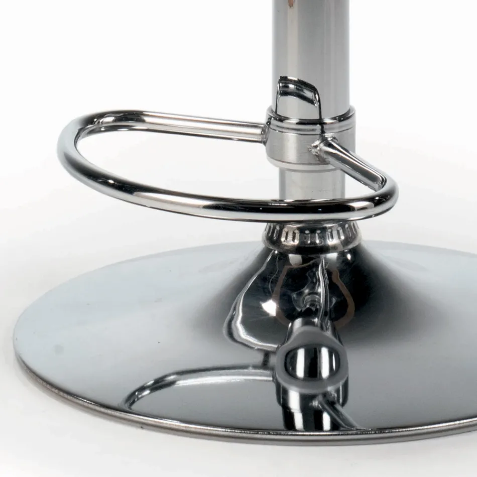 Taburet pivotant cu scaun din catifea si baza din otel Made in Italy - Adria Viadurini