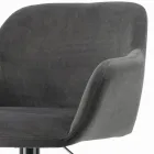 Taburet pivotant cu sezut tapitat si baza din otel Made in Italy - Arona Viadurini