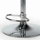 Taburet pivotant cu sezut tapitat si baza din otel Made in Italy - Arona Viadurini