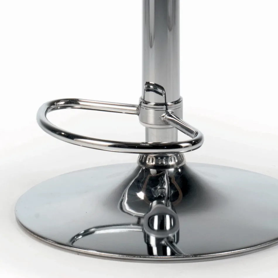 Taburet pivotant cu sezut tapitat si baza din otel Made in Italy - Arona Viadurini