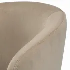 Scaun pivotant și reglabil pe înălțime din catifea și oțel - Alassio Viadurini