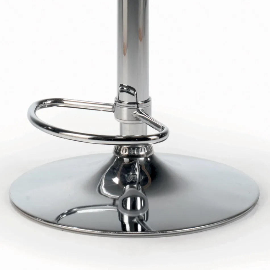 Scaun pivotant și reglabil pe înălțime din catifea și oțel - Alassio Viadurini