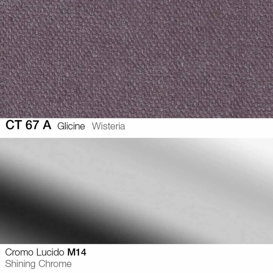 Scaun pivotant din țesătură și oțel cu lift pe gaz Fabricat în Italia - Marchesi Viadurini