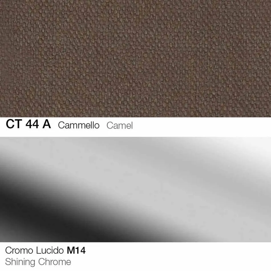 Scaun pivotant din țesătură și oțel cu lift pe gaz Fabricat în Italia - Marchesi Viadurini