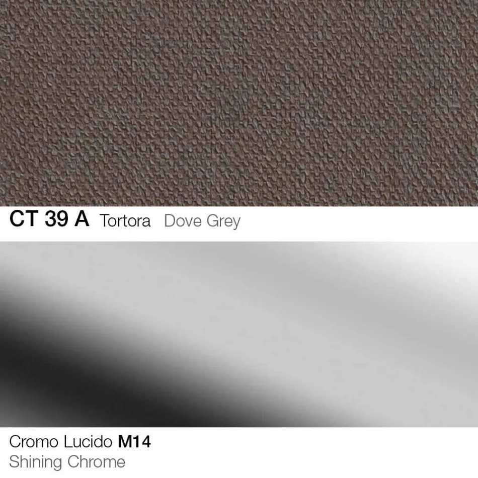 Scaun pivotant din țesătură și oțel cu lift pe gaz Fabricat în Italia - Marchesi Viadurini