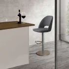 Scaun pivotant din țesătură și oțel cu lift pe gaz Fabricat în Italia - Marchesi Viadurini