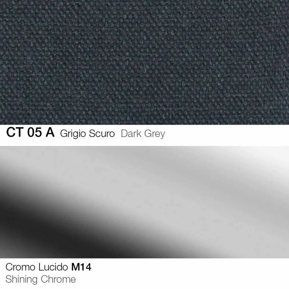 Scaun pivotant din țesătură și oțel cu lift pe gaz Fabricat în Italia - Marchesi Viadurini