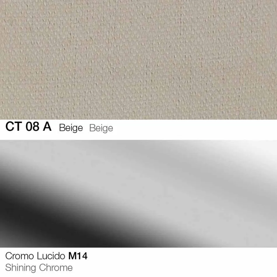 Scaun pivotant din țesătură și oțel cu lift pe gaz Fabricat în Italia - Marchesi Viadurini