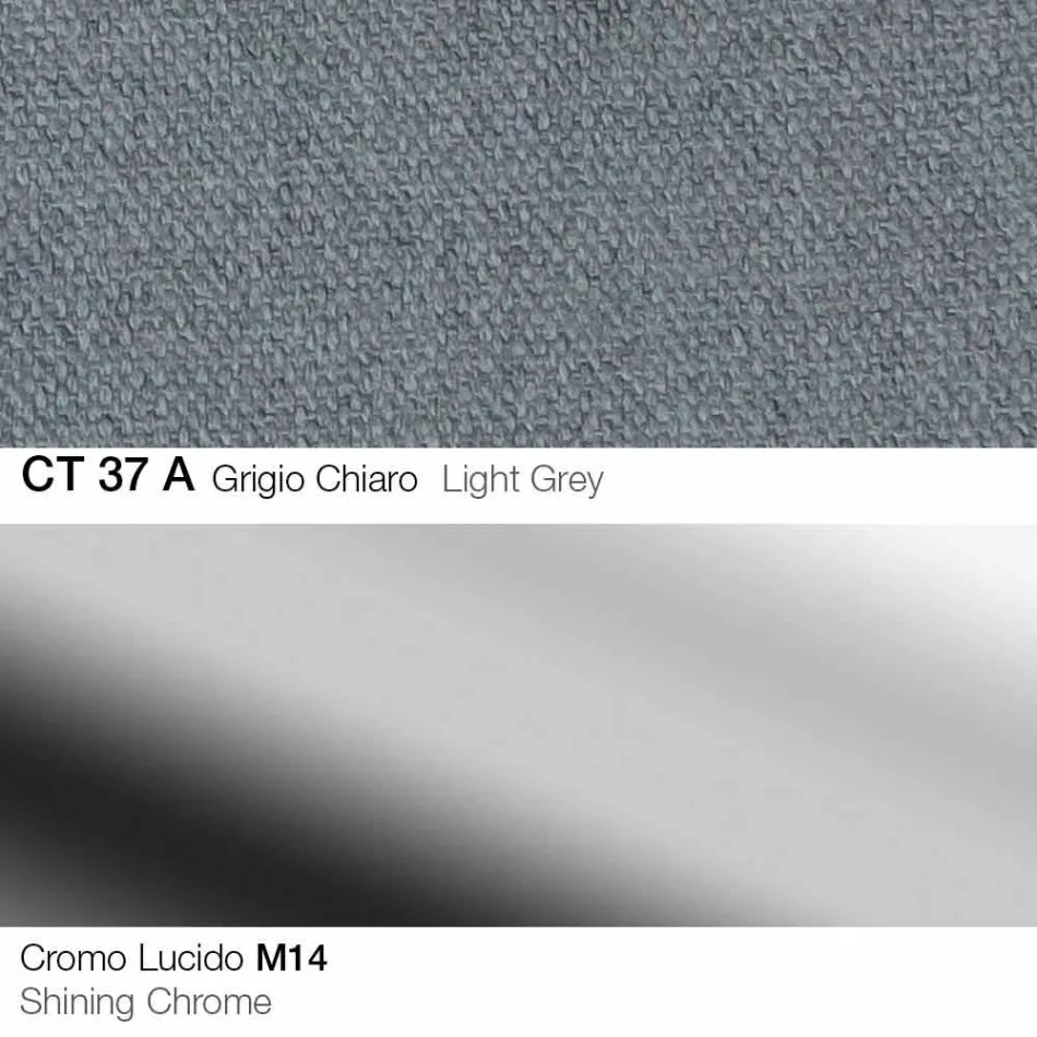 Scaun pivotant din țesătură și oțel cu lift pe gaz Fabricat în Italia - Marchesi Viadurini