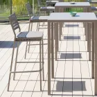 Taburet de exterior stivuibil din oțel vopsit Fabricat în Italia - Nilda Viadurini