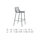 Taburet de exterior stivuibil din metal Made in Italy 2 piese - Vikas Viadurini