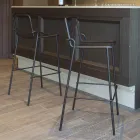 Taburet de exterior stivuibil din metal Made in Italy 2 piese - Vikas Viadurini