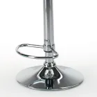 Taburet din piele ecologică și oțel cu lift pe gaz Made in Italy - Lorenza Viadurini