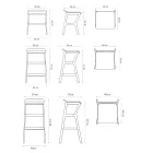 Scaun din fag masiv cu scaun din material fabricat in Italia - Regensburg Viadurini