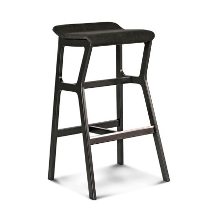 Scaun din fag masiv cu scaun din material fabricat in Italia - Regensburg Viadurini