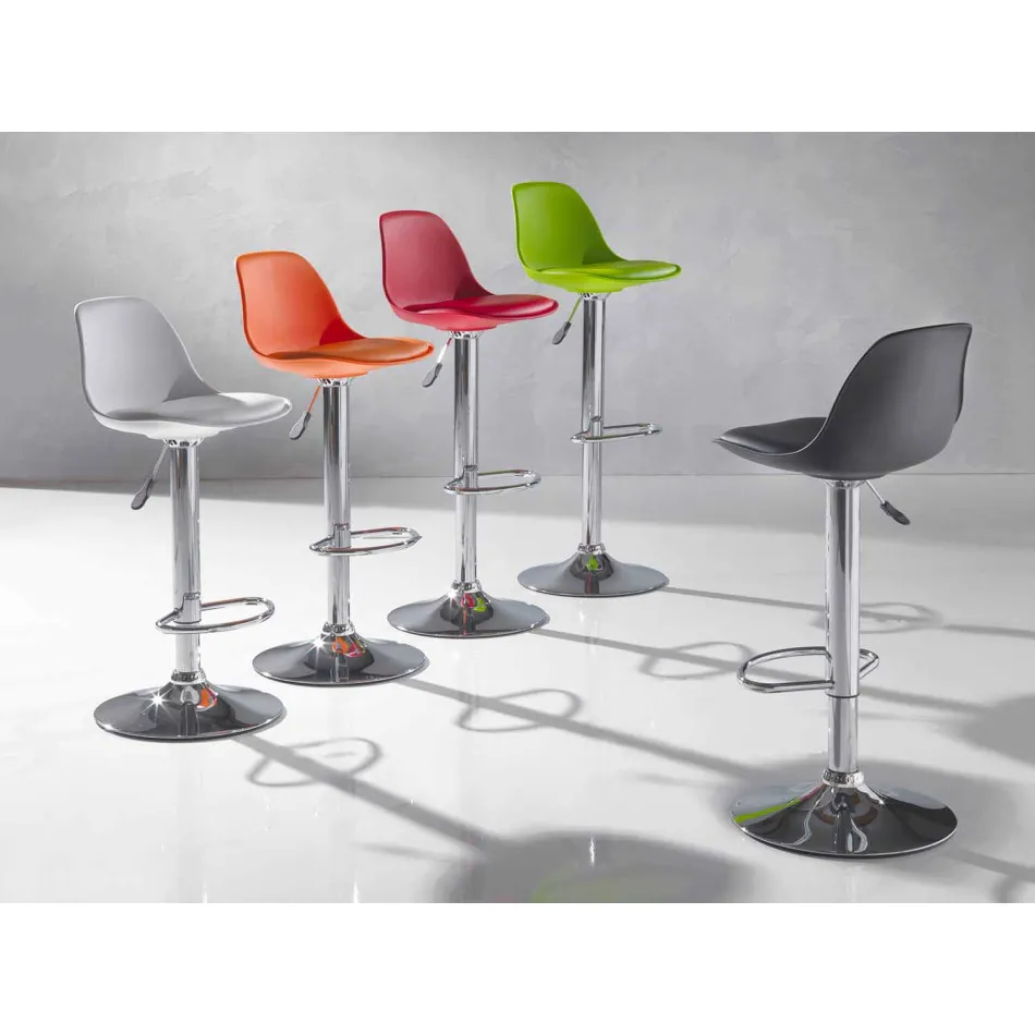 Scaun din polipropilenă, design modern și ridicabil - roz Viadurini