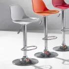 Scaun din polipropilenă, design modern și ridicabil - roz Viadurini