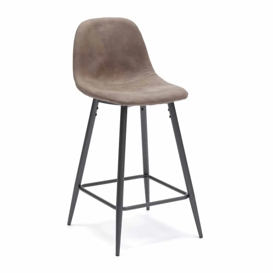 Scaun din piele si un design modern din metal Gino Viadurini