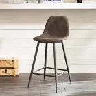 Scaun din piele si un design modern din metal Gino Viadurini