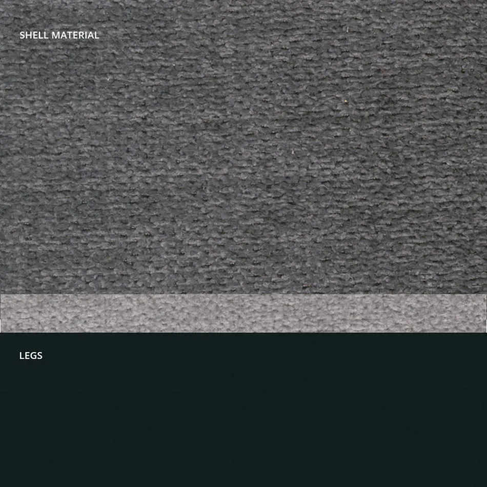 Scaun din țesătură și metal antracit Design Made in Italy - Marianet Viadurini