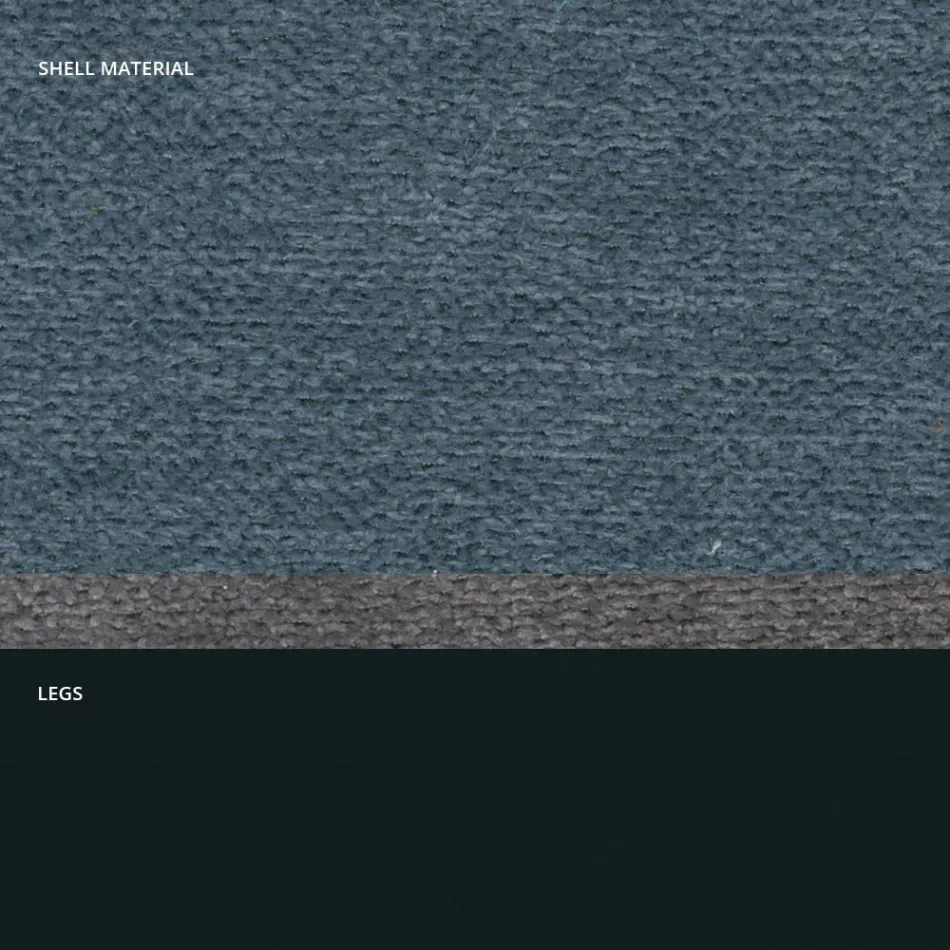 Scaun din țesătură și metal antracit Design Made in Italy - Marianet Viadurini