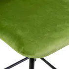 Taburet din catifea cu cadru metalic în diferite finisaje - Penna Viadurini