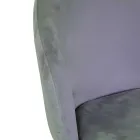 Taburet din catifea cu cadru metalic în diferite finisaje - Penna Viadurini