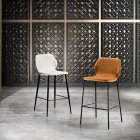 Scaun de bucătărie modern din catifea matlasată colorată de designer - Scarat Viadurini