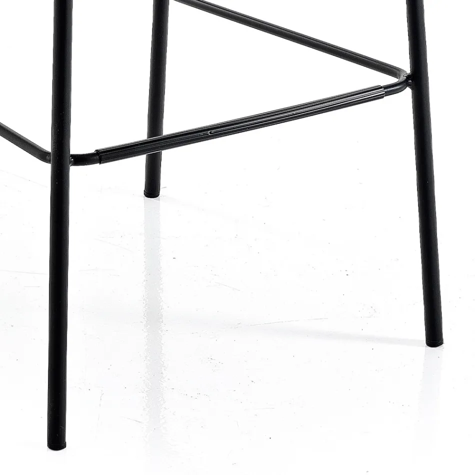 Scaun de bucătărie modern din catifea matlasată colorată de designer - Scarat Viadurini