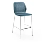 Scaun de bucătărie modern din catifea matlasată colorată de designer - Scarat Viadurini