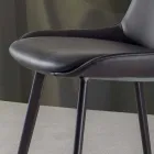 Scaun modern H 80 cm, scaun din piele ecologică Nabuk - Ines Viadurini