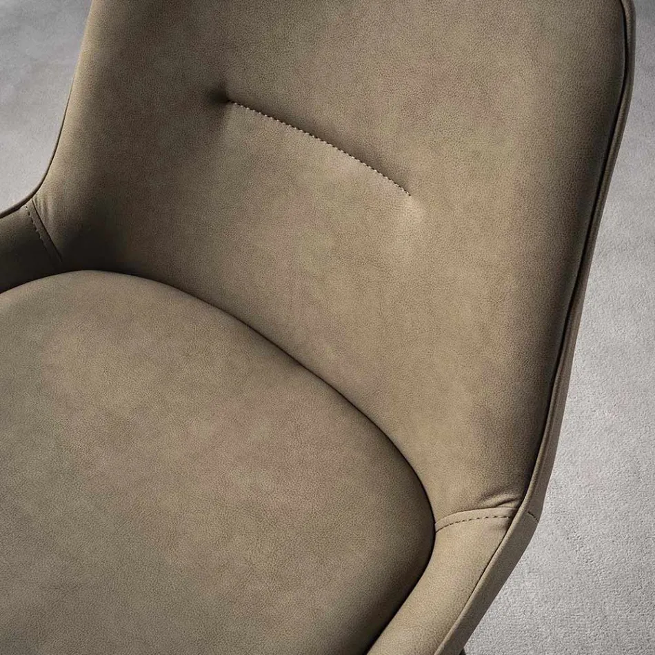 Scaun modern H 80 cm, scaun din piele ecologică Nabuk - Ines Viadurini