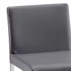 Scaun modern din piele ecologică Alwyn H, realizat în întregime în Italia Viadurini